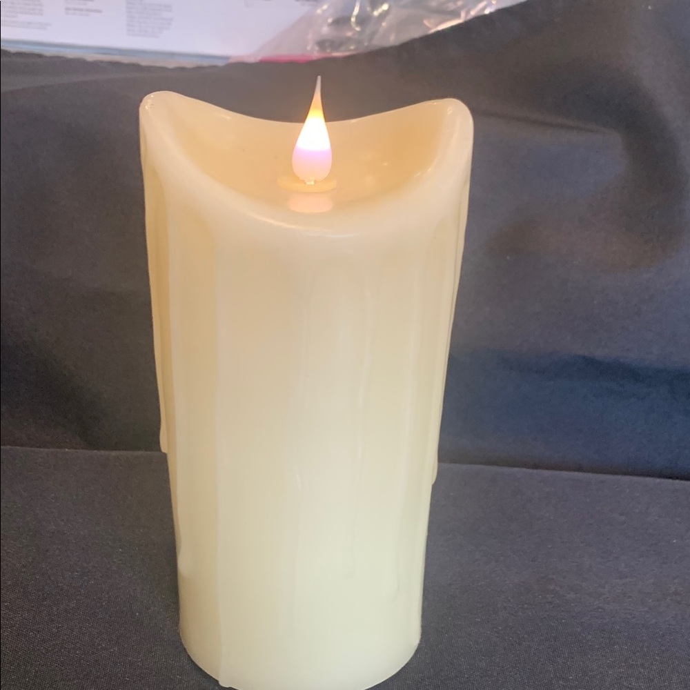 Cream LED Candle with Flickering Effect
